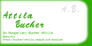attila bucher business card